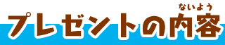 プレゼントの内容
